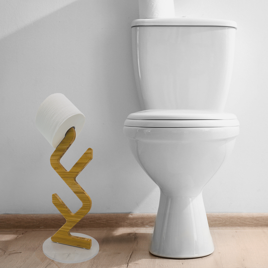 Wooden Toilet Roll Holder Stand